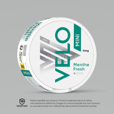 Sachets de nicotine - NicoPouches Velo - Menthe fresh léger - mini 4mg