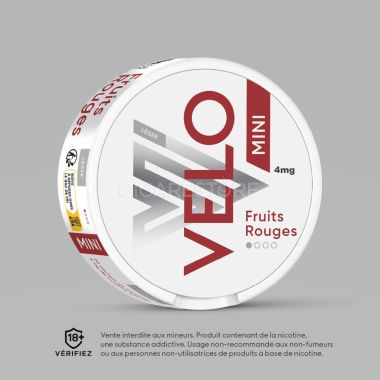 Sachets de nicotine - NicoPouches Velo - Fruits Rouges léger - mini 4mg