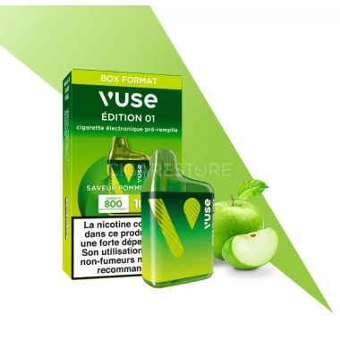 Vuse Puff Box - Pomme Verte (jusqu'à 800 boufées -2 niveaux de nicotine)