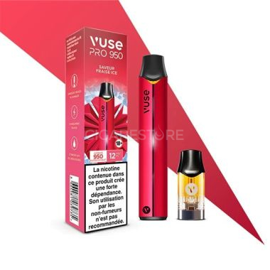 Cigarette électronique Vuse Pro 950 Kit - Fraise ice