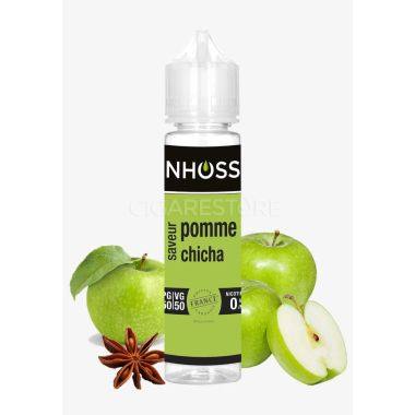 E-liquide Nhoss Pomme chicha - 50/50 MPGV/GV (0mg) : 50ml