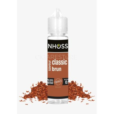 E-liquide Nhoss Classic Brun - 50/50 MPGV/GV (0mg) : 50ml