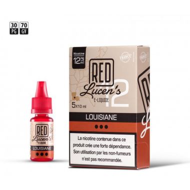 E-liquide Red Lucen's Tabac Louisiane - 30/70 PG/VG (0, 3, 6, 12mg) : 10ml