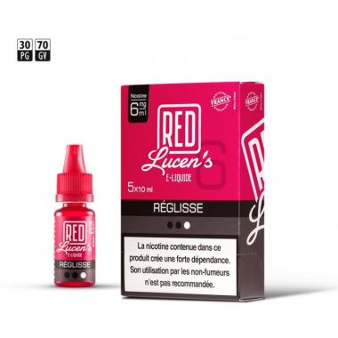 E-liquide Red Lucen's Réglisse - 30/70 PG/VG (0, 3, 6, 12mg) : 10ml