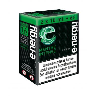 E-liquide e-nergy Menthe intense 16 (pack 2 flacons)