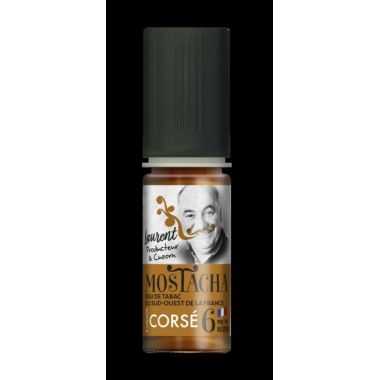 E-liquide Mostacha Tabac Blond Corsé - 50/50 PG/VG (3, 6, 12mg) : 10ml