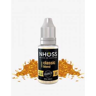 E-liquide Nhoss Tabac Classic Blond - 65/35 PG/VG (0, 3, 6, 11mg) : 10ml