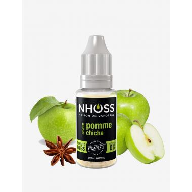 E-liquide Nhoss Pomme Chicha - 65/35 PG/VG (0, 3, 6, 11mg) : 10ml