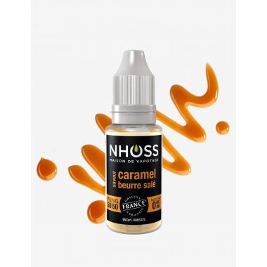 E-liquide Nhoss Caramel beurre salé - 50/50 PG/VG (0, 3, 6, 11mg) : 10ml