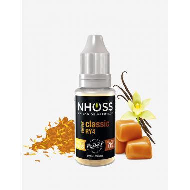 E-liquide Nhoss Tabac blond doux RY4 - 65/35 PG/VG (0, 3, 6, 11mg) : 10ml