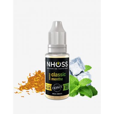 E-liquide Nhoss Tabac Menthe - 65/35 PG/VG (0, 3, 6, 11mg) : 10ml
