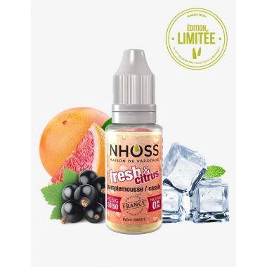 E-liquide Nhoss Fresh Citrus - 50/50 PG/VG (3, 6mg) : 10ml