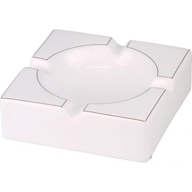 Cendrier céramique blanc brillant - Réf : 205176