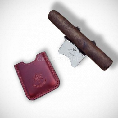 Repose cigare by LES FINES LAMES - cuir Cherry Red