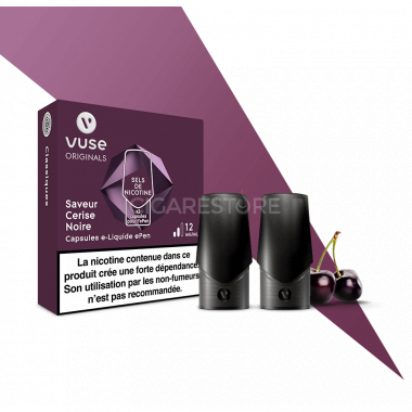 Capsule ePen Vuse - Saveur Cerise Noire 12 mg sels de nicotine