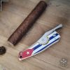 Couteaux coupe cigares Les fines lames - LE PETIT Flag - Cuba bois clair