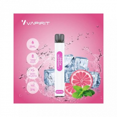 Cigarette électrronique jetable Vapirit Puff - saveur limonade rose