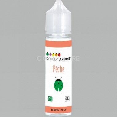 E-liquide Conceptarôme Pêche - 50/50 MPGV/GV (0mg) : 50ml