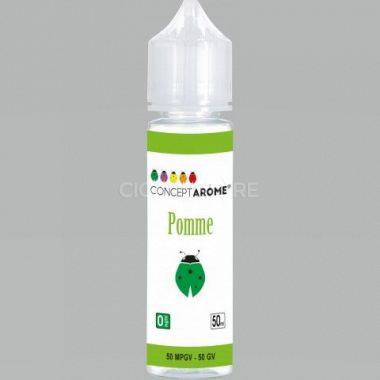 E-liquide Conceptarôme Pomme - 50/50 MPGV/GV (0mg) : 50ml