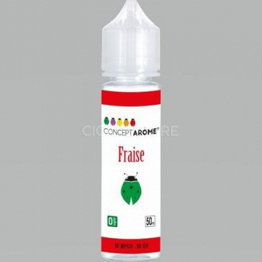 E-liquide Conceptarôme Fraise - 50/50 MPGV/GV (0mg) : 50ml