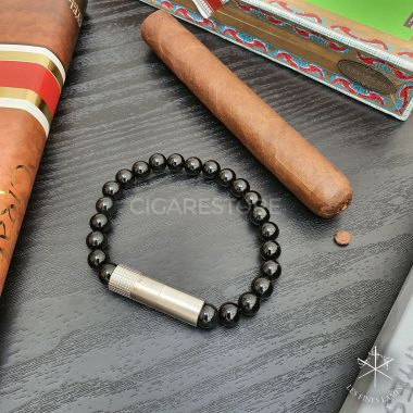 Bracelet Coupe Cigare Punch Les Fines Lames - Onyx (Acier) : 8 mm